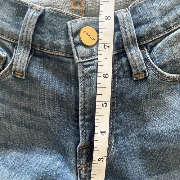 Frame Denim Le Skinny de Jeanne Jeans Distressed Size 24 - Picture 9 of 10